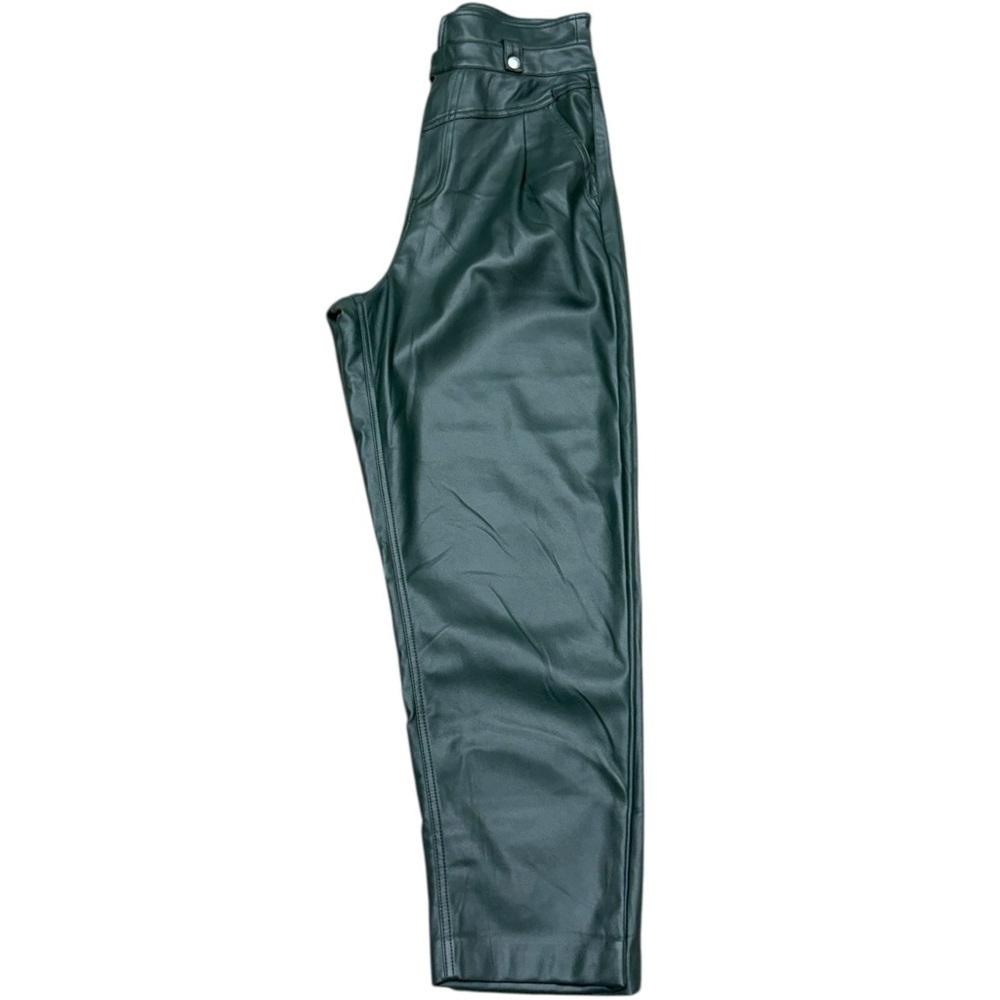 BLANKNYC Green Faux Leather High Waist Tapered Pants Size 30 - Picture 11 of 15